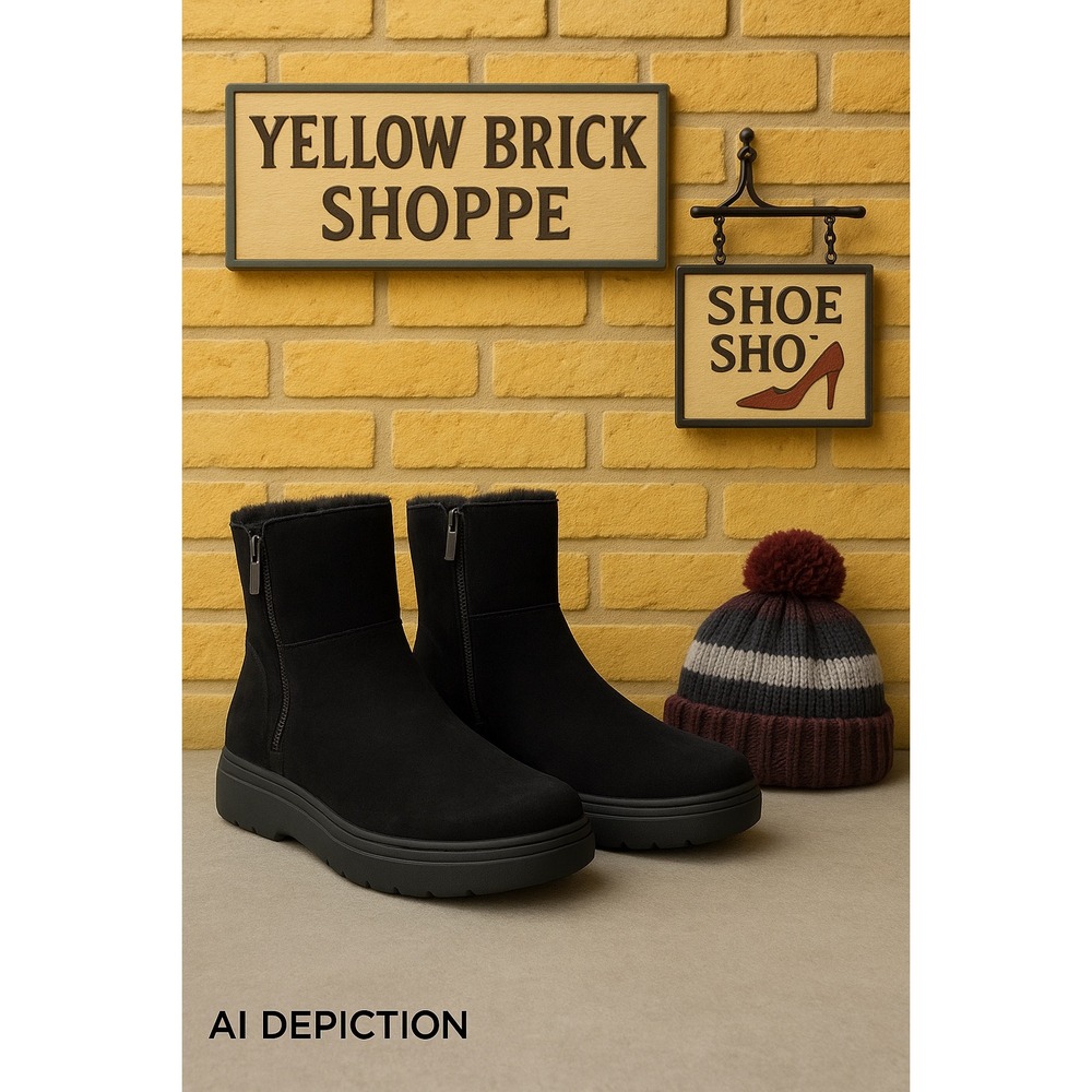 J/SLIDES Trulie Faux Fur-Lined Microsuede Sneaker Booties Black 9
